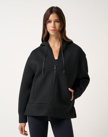TravisMathew | Cloudscape Zip Hood - Heather Black