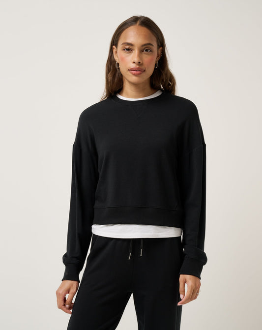 TravisMathew | Cloud Terry Crew - Black