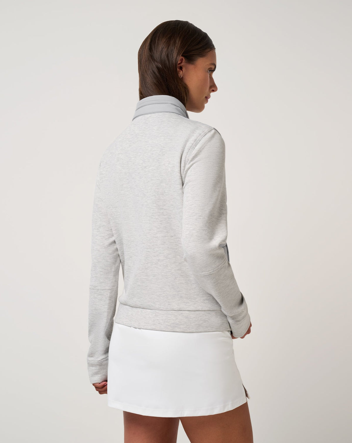 TravisMathew | Skyloft Soft Espresso Martini Full Zip - Heather Light Grey