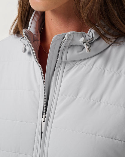 TravisMathew | Skyloft Soft Espresso Martini Full Zip - Heather Light Grey