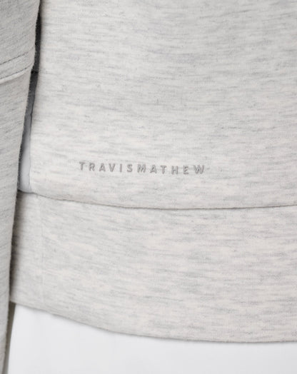 TravisMathew | Skyloft Soft Espresso Martini Full Zip - Heather Light Grey