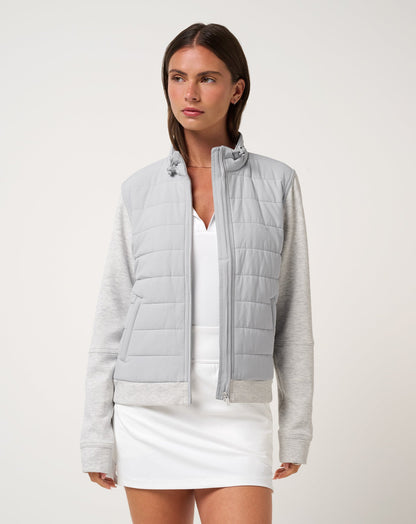 TravisMathew | Skyloft Soft Espresso Martini Full Zip - Heather Light Grey