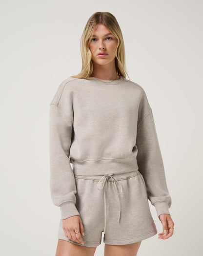 TravisMathew | Cloudscape Pullover - Heather Savannah Tan