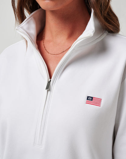 TravisMathew | Tasmin Half Zip - White