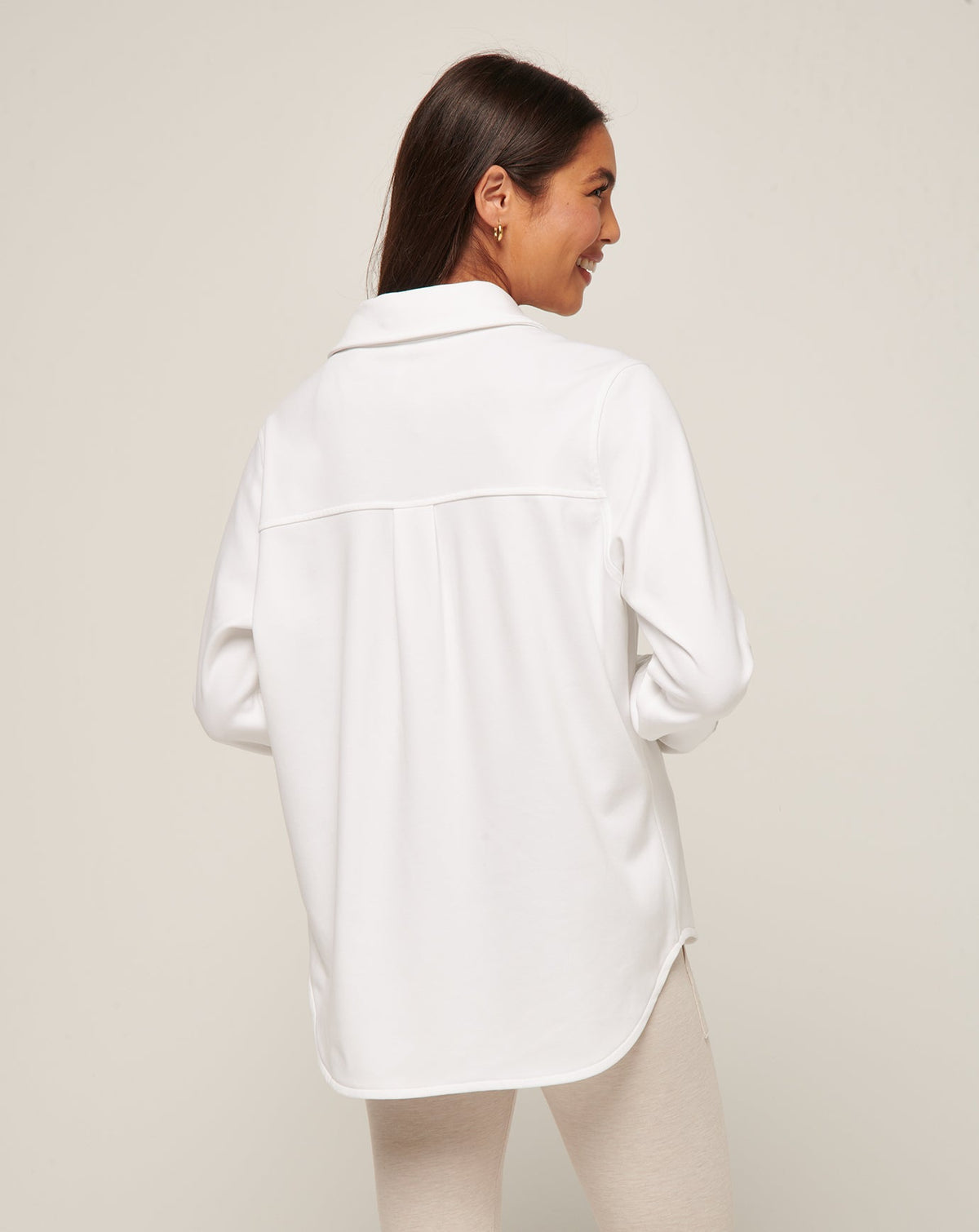 TravisMathew | Cloud Fleece Shacket - White
