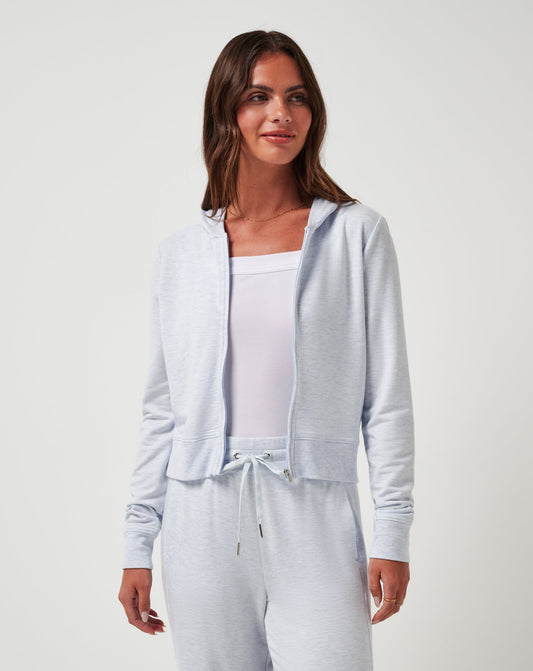 TravisMathew | Cloud Terry Zip Hoodie - Heather Ancient Water