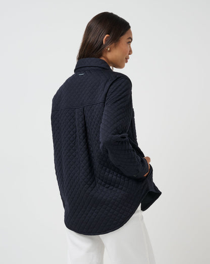 TravisMathew | Diamond Quilted Shacket - Black