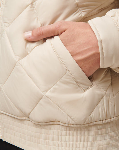 TravisMathew | Lights At Night Quilted Jacket - Pumice Stone