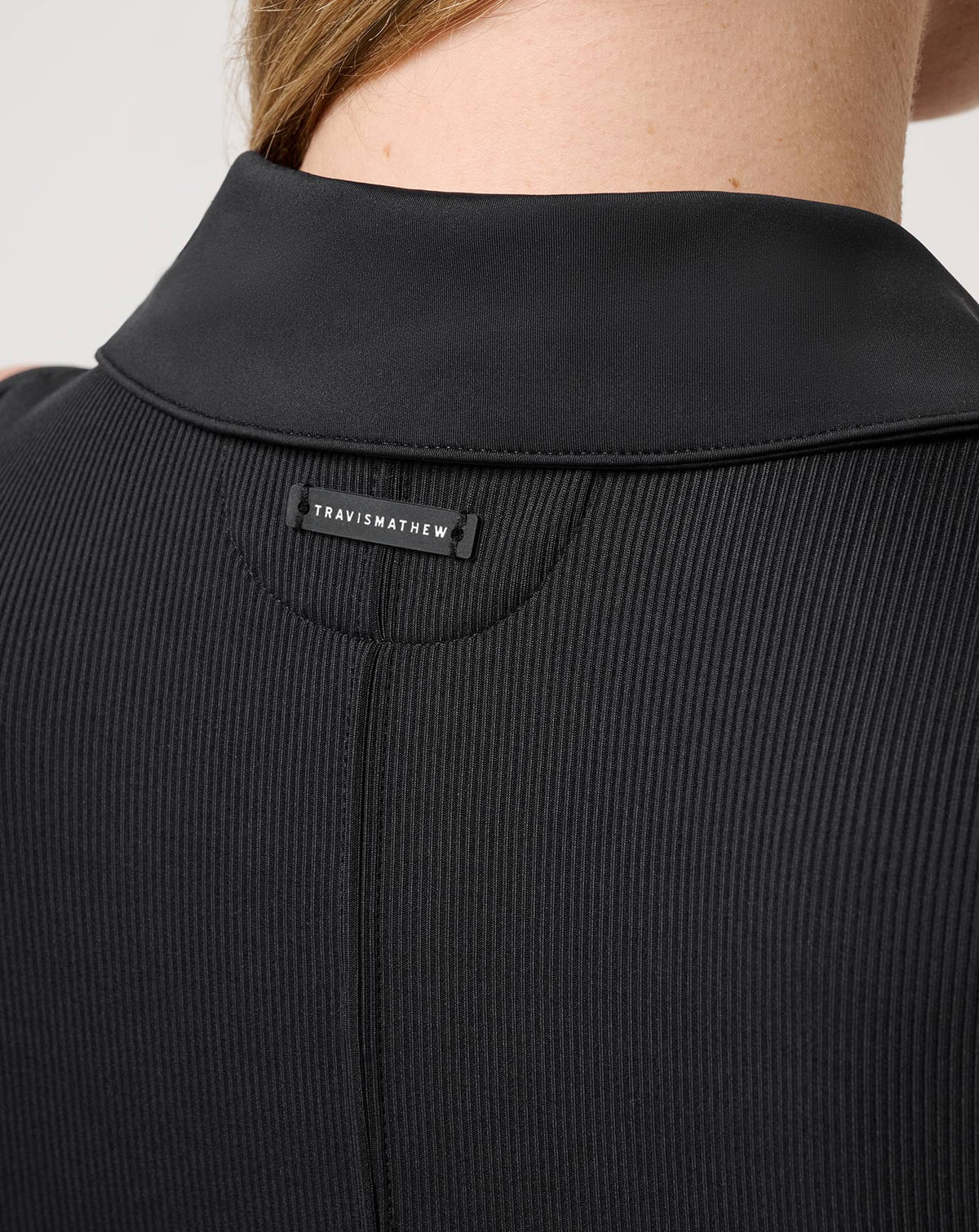 TravisMathew | Moveknit Rib Zip Polo - Black