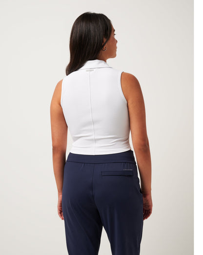 TravisMathew | Moveknit Rib Zip Polo - White