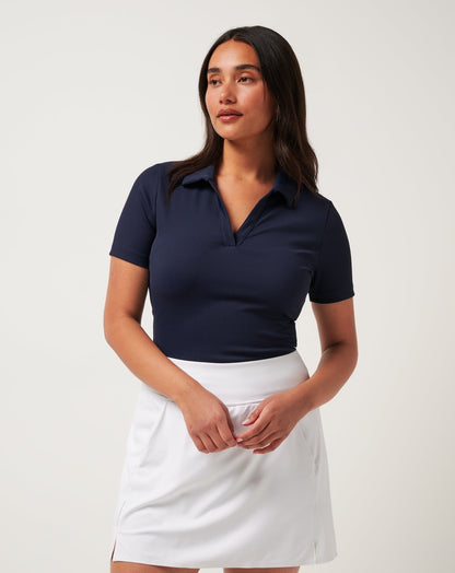 TravisMathew | Moveknit Vneck Polo - Navy Blazer