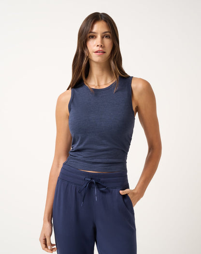 TravisMathew | Skyline Jersey Tank - Heather Navy Blazer