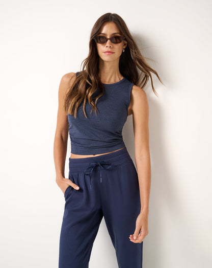 TravisMathew | Skyline Jersey Tank - Heather Navy Blazer