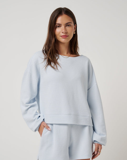 TravisMathew | Coastal Rib Yacht Me Pullover - Ancient Water