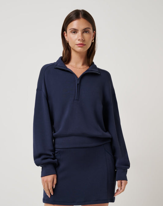 TravisMathew | Skyloft Soft Echo Half Zip - Navy Blazer