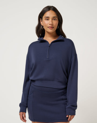 TravisMathew | Skyloft Soft Echo Half Zip - Navy Blazer