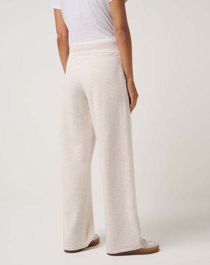 TravisMathew | Cloud Fleece Clubside Wide Leg Pant - Heather Brazillian Sand