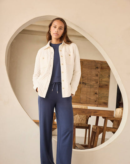 TravisMathew | Cloud Terry Wide Leg Pant - Navy Blazer