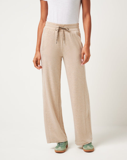 TravisMathew | Cloud Terry Wide Leg Pant - Heather Natural