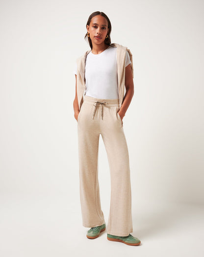 TravisMathew | Cloud Terry Wide Leg Pant - Heather Natural