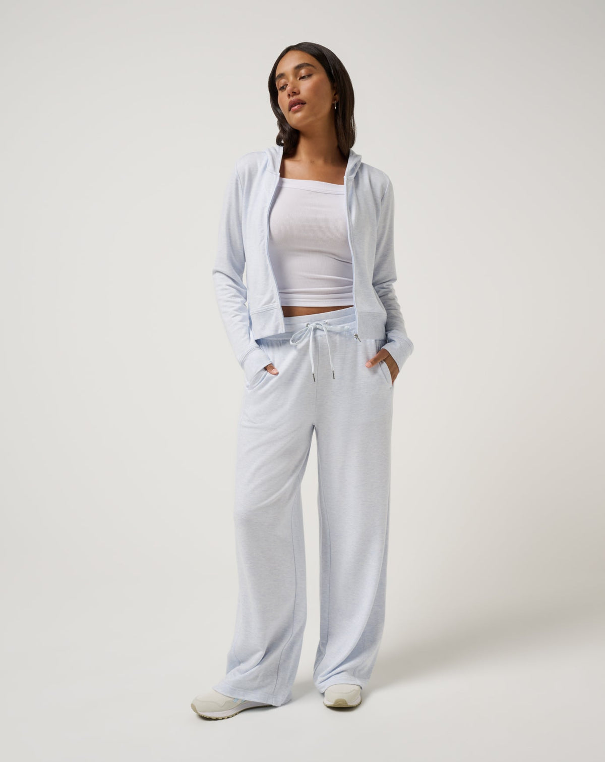 TravisMathew | Cloud Terry Wide Leg Pant - Heather Ancient Water