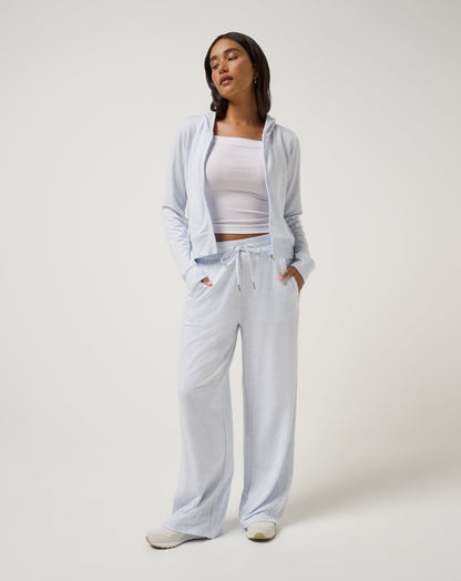 TravisMathew | Cloud Terry Wide Leg Pant - Heather Ancient Water