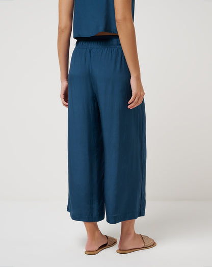 TravisMathew | Savanna Cropped Wide Leg Pant - Poseidon