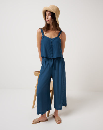 TravisMathew | Savanna Cropped Wide Leg Pant - Poseidon