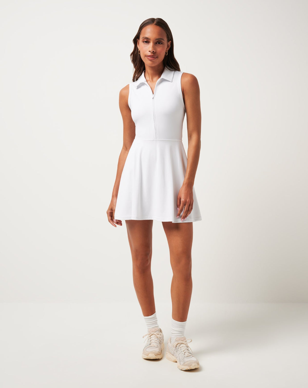 TravisMathew | Moveknit Sleeveless Polo Dress 2.0 - White