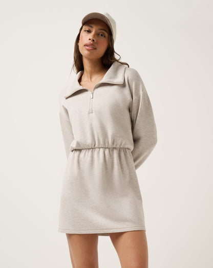 TravisMathew | Skyloft Soft Zip Dress - Heather Savannah Tan