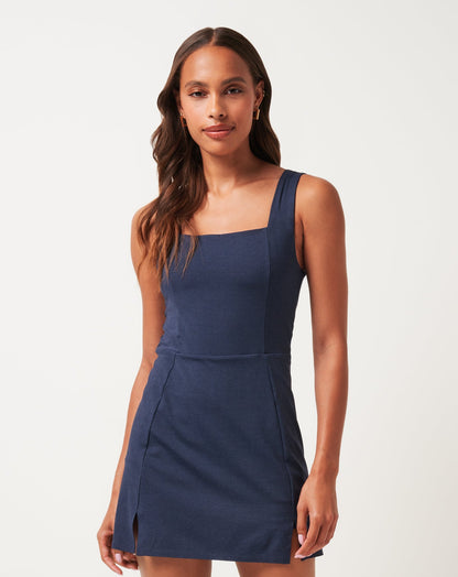 TravisMathew | Moveknit Sleeveless Dress - Heather Navy Blazer