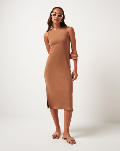 TravisMathew | Cloud Rib Hadley Wood Dress - Chestnut
