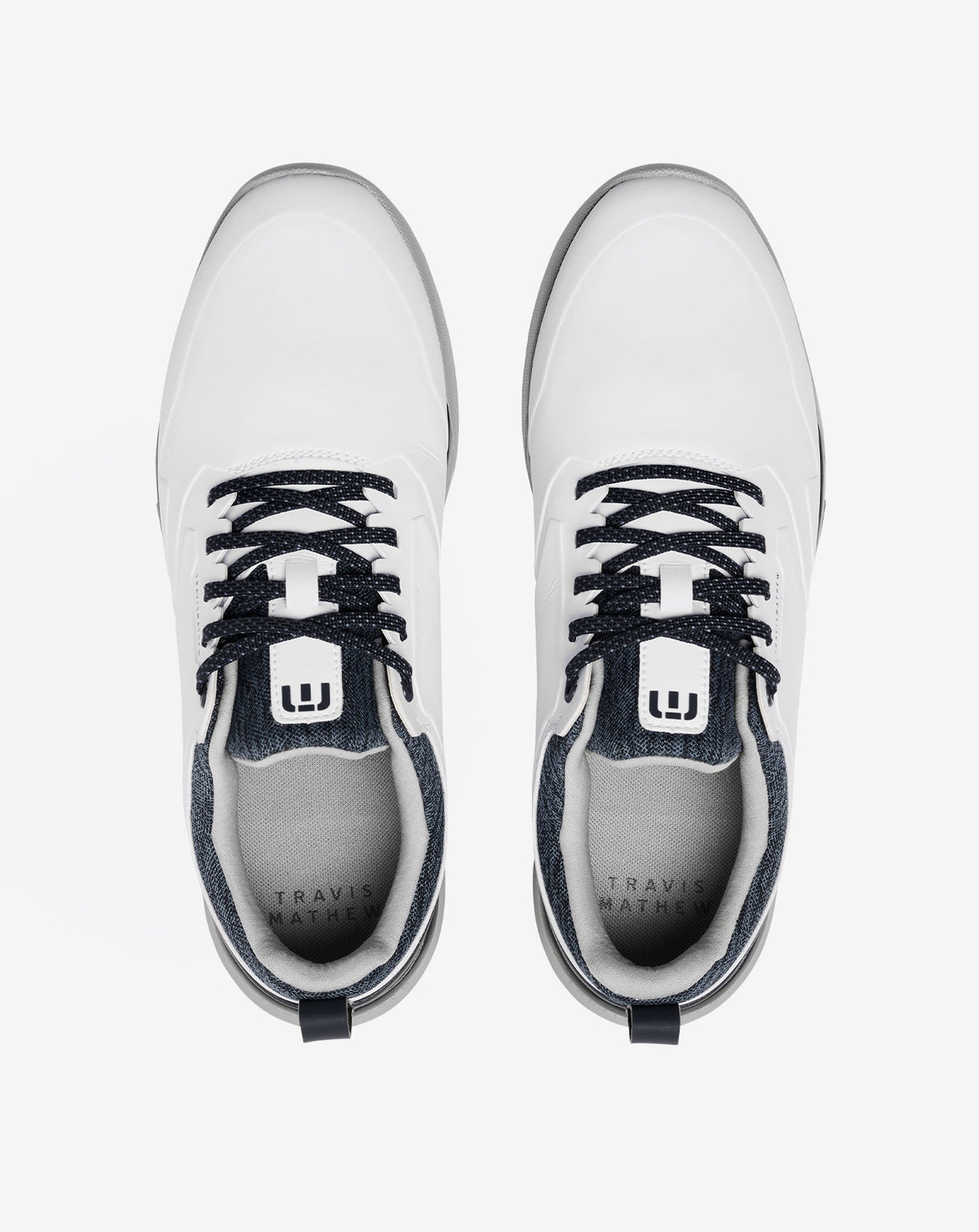 TravisMathew | The Daily Pro Plus Golf Shoe - White/Total Eclipse