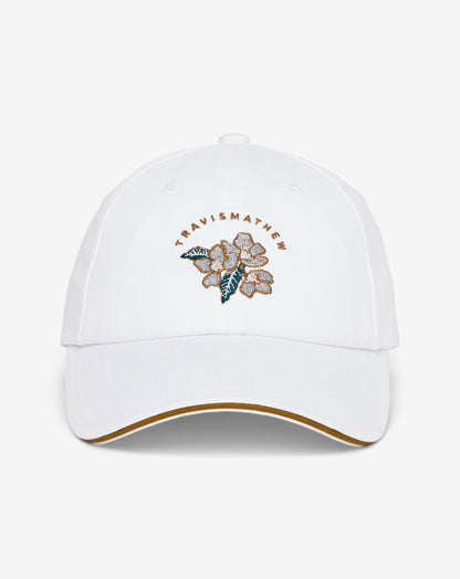 TravisMathew | Floral Twisted Ivy Adjustable Hat - White
