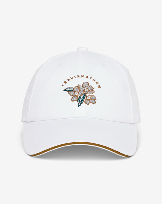 TravisMathew | Floral Twisted Ivy Adjustable Hat - White