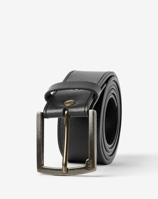 TravisMathew | Elusive Leather Belt - Black