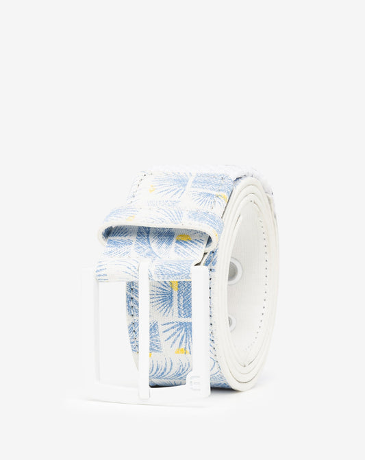 TravisMathew | Coconut Mojito Canvas Stretch Belt - White