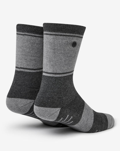 TravisMathew | Baja 2.0 Crew Sock - Heather Grey Pinstripe