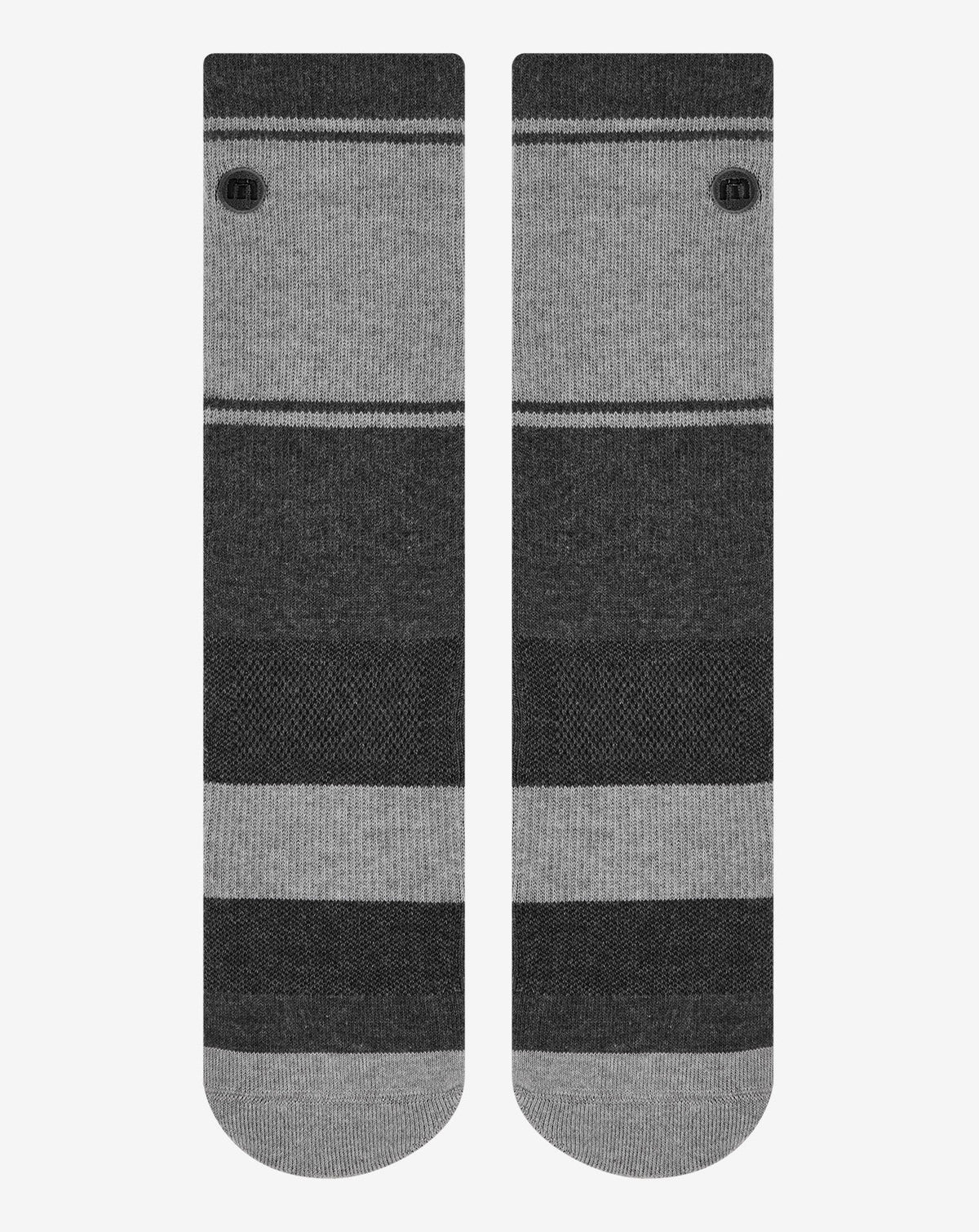 TravisMathew | Baja 2.0 Crew Sock - Heather Grey Pinstripe