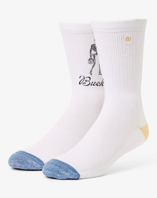 TravisMathew | Lost Buckets Crew Sock - White