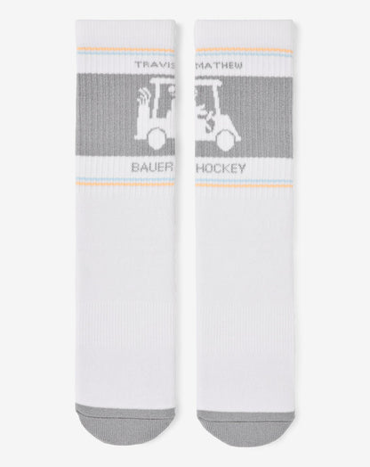 TravisMathew | No Goalie Crew Sock - White