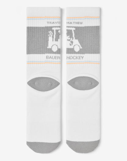 TravisMathew | No Goalie Crew Sock - White