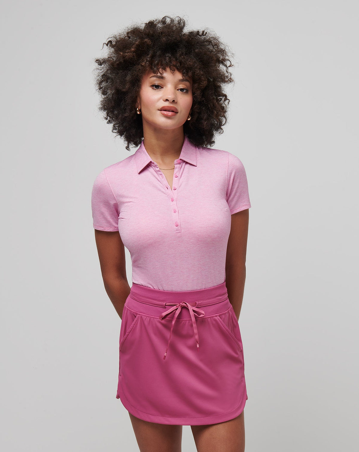 TravisMathew | Featherweight Active Polo - Heather Red Violet