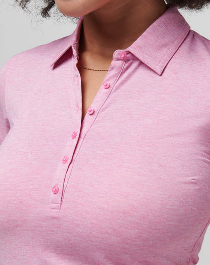 TravisMathew | Featherweight Active Polo - Heather Red Violet