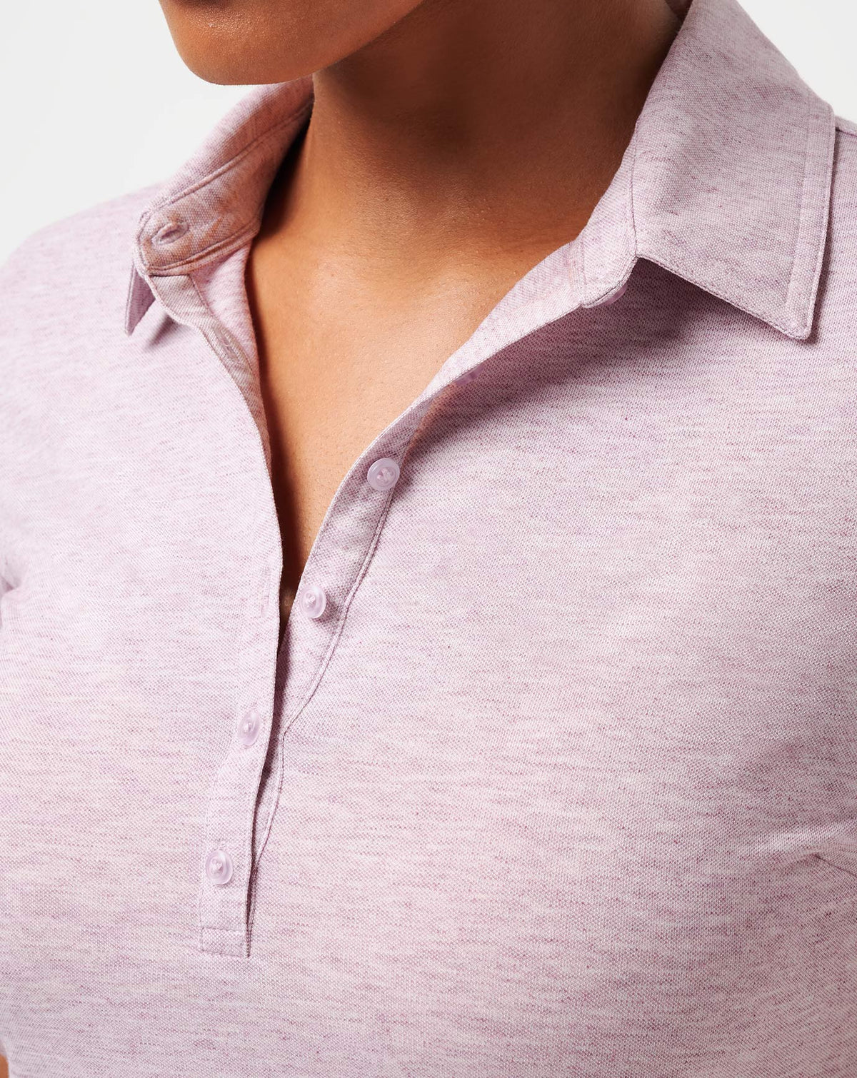 TravisMathew | Featherweight Active Polo - Heather Mauve Shadow