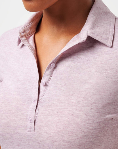 TravisMathew | Featherweight Active Polo - Heather Mauve Shadow
