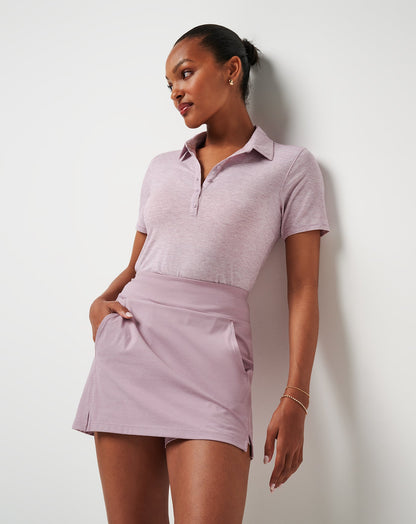TravisMathew | Featherweight Active Polo - Heather Mauve Shadow