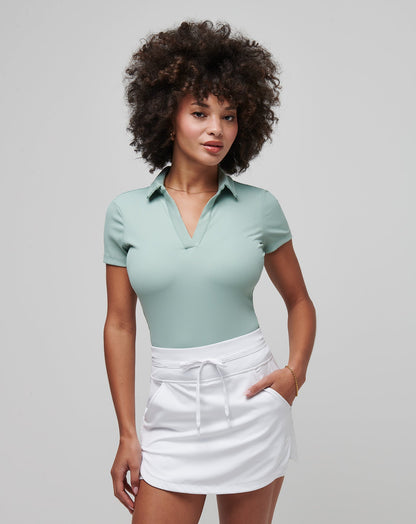 TravisMathew | Moveknit Vneck Polo - Jade