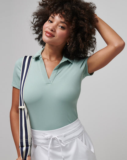 TravisMathew | Moveknit Vneck Polo - Jade
