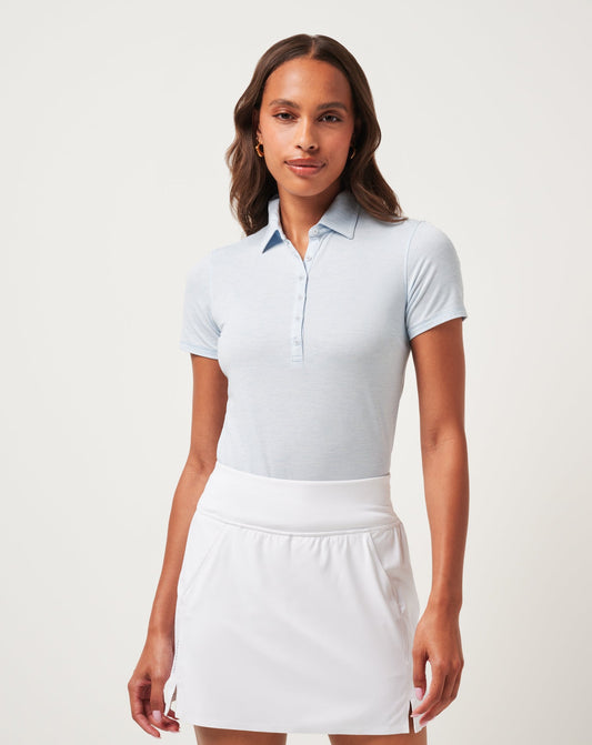 TravisMathew | Featherweight Active Polo - Heather Kentucky Blue